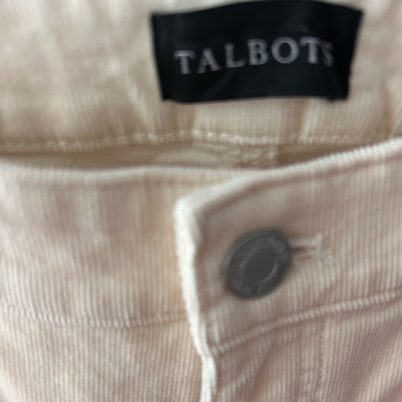 Talbots Cream Women's Pants and/or Jeans CORDUROY with Straight Legs and 5 Pkts - Picture 2 of 13